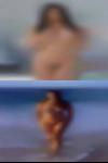 Bowlegged nude woman